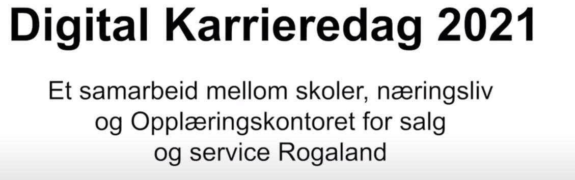 Bilde med teksten Digital karrieredag - Klikk for stort bilde